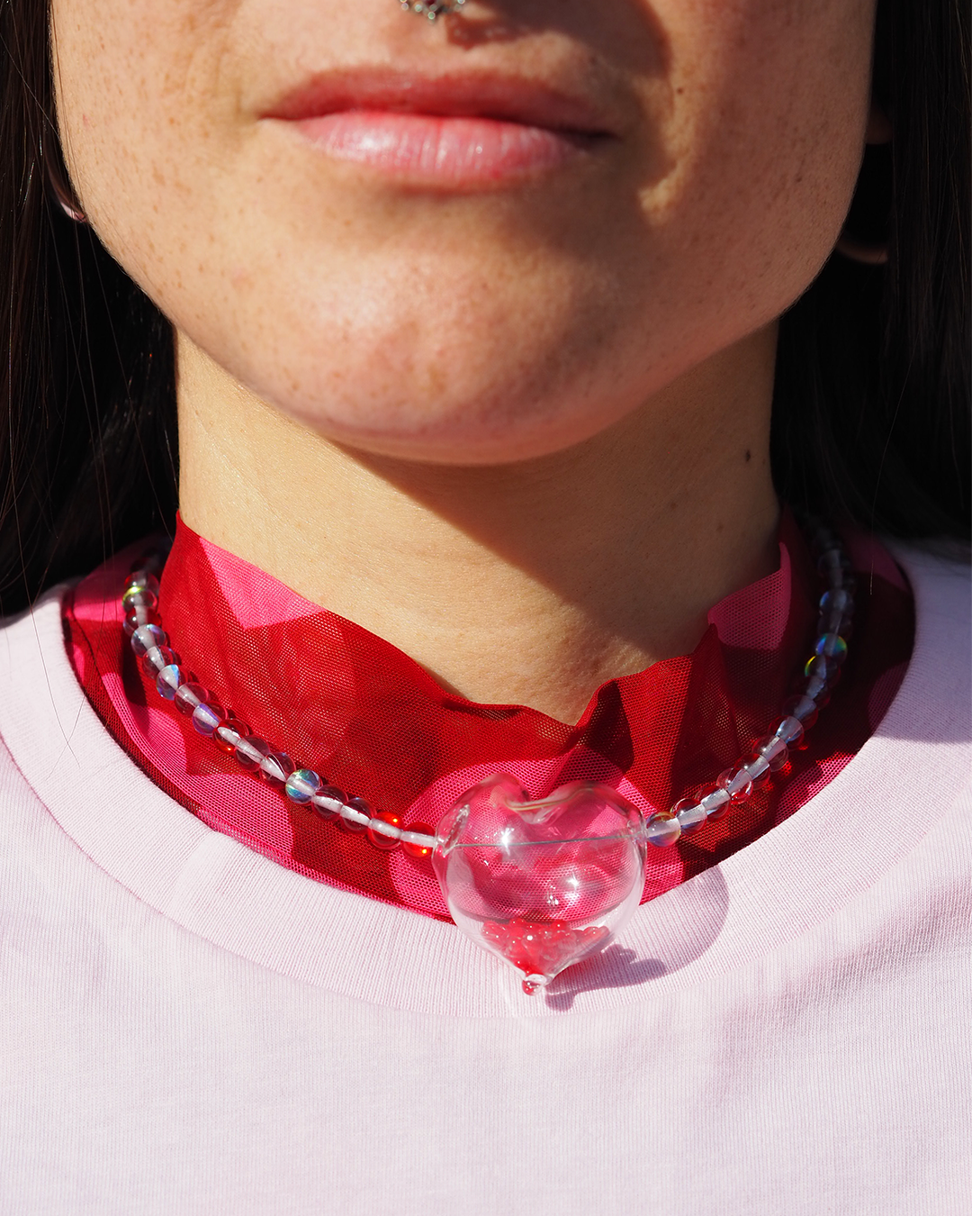 Necklace Stuffed Hearts
